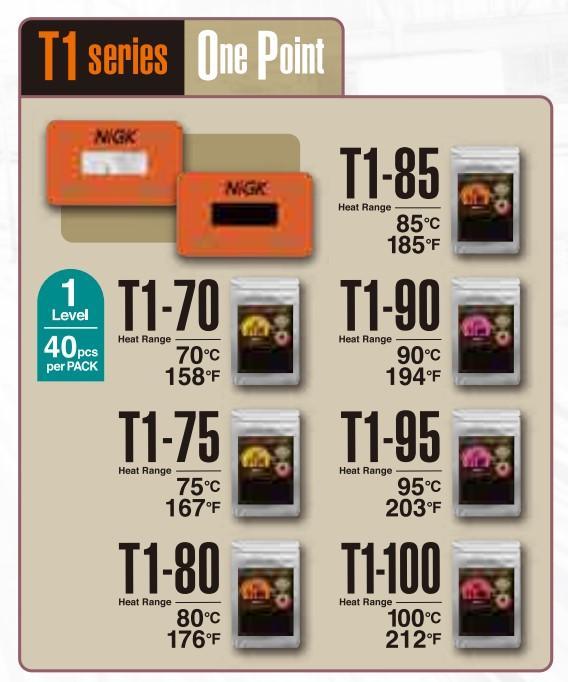 NiGK รุ่น T1-70 แถบวัดอุณหภูมิแบบ Irreversible (1 Point) | 70°C-photo1
