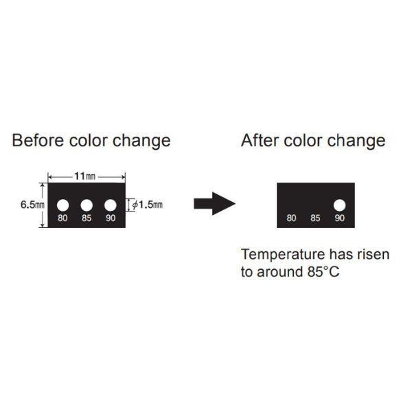 NiGK 3K-110 แถบวัดอุณหภูมิแบบ Irreversible | 110 - 115 - 120°C | 20pcs/ 1pack-photo2