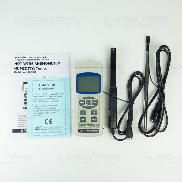 Lutron AM-4224SD เครื่องวัดและบันทึกความเร็วลม/ ปริมาตรลมแบบ Hot Wire (6 In 1) | SD Card-photo13