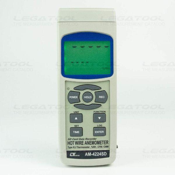 Lutron AM-4224SD เครื่องวัดและบันทึกความเร็วลม/ ปริมาตรลมแบบ Hot Wire (6 In 1) | SD Card-photo1