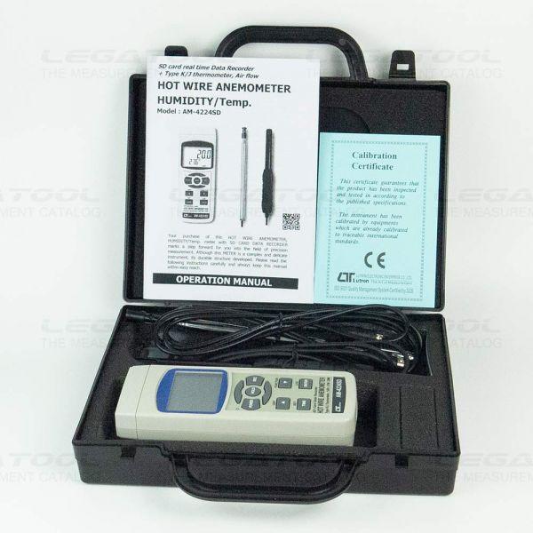 Lutron AM-4224SD เครื่องวัดและบันทึกความเร็วลม/ ปริมาตรลมแบบ Hot Wire (6 In 1) | SD Card-photo14