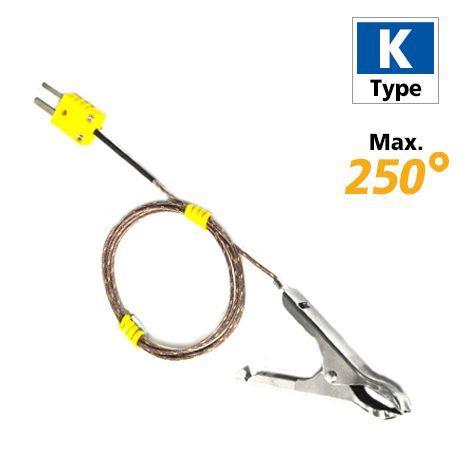 Rixen CK-01 โพรบวัดอุณหภูมิแบบคลิปหนีบ Max.250℃ (Type K)-photo0
