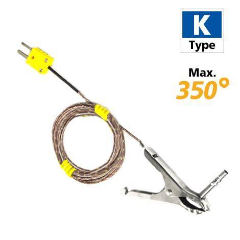 Rixen CK-02-4M โพรบวัดอุณหภูมิแบบคลิปหนีบ Max.350℃ (Type K)-photo0