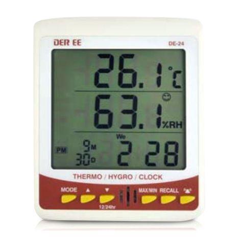 DER EE DE-24 เครื่องวัดอุณหภูมิและความชื้น 4in1