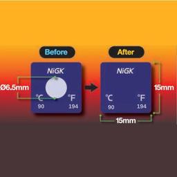 NiGK DEGMARK-90 แถบวัดอุณหภูมิ แบบ Irreversible | 90°C | 2,000 pcs/roll-small-photo1