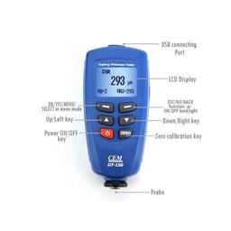 CEM DT-156 เครื่องวัดความหนาผิวเคลือบ Coating Thickness Tester-small-photo6