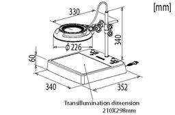 Otsuka ENVL-CL-3X โคมไฟแว่นขยายแบบมีไฟส่วนฐาน | Lightbox-type illuminated magnifier-small-photo1