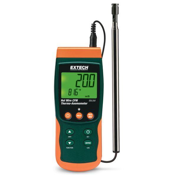 EXTECH EX-SDL350 เครื่องวัดความเร็วลม/CFM,CMM/อุณหภูมิ Datalogger (Hot Wire)-photo0