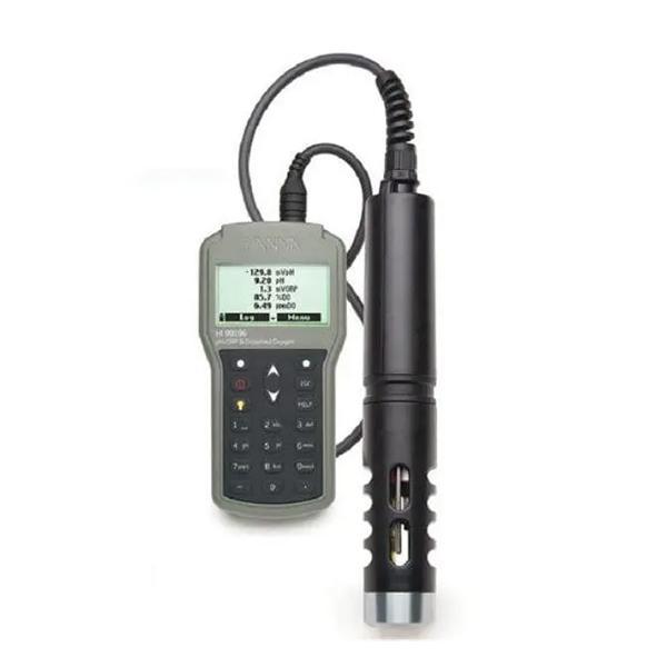 HANNA HI-98196 เครื่องวัดค่ากรด-ด่าง/ปริมาณออกซิเจนในน้ำ pH ORP DO และ Atmospheric Pressure-photo0