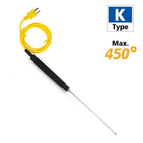 Rixen LK-02 โพรบวัดอุณหภูมิ Type-K ขนาด 150mm. Max.450℃  | Cable 1M-photo0