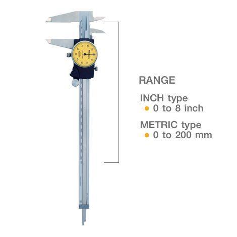 Mitutoyo M-505-731 Dial Caliper เครื่องวัดคาลิเปอร์แบบเข็ม (0 - 200mm)-photo0