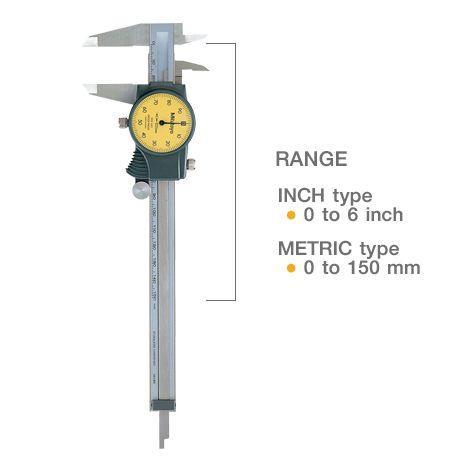Mitutoyo M-505-736 Dial Caliper เครื่องวัดคาลิเปอร์แบบเข็ม (0 - 6")-photo0