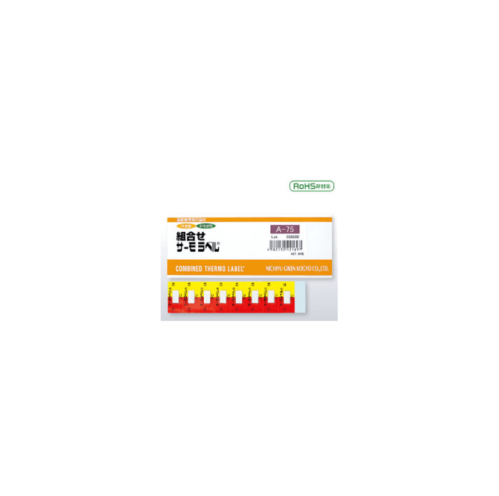 NIGK-A-75 แถบวัดอุณหภูมิแบบ การเปลี่ยนสี อุณหภูมิ 75°C | Combination | 80pcs/ 1pack-photo0
