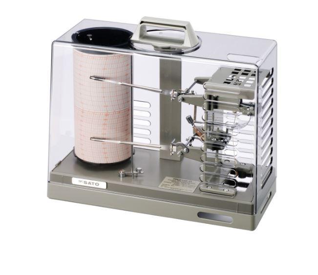 SK Sato NSII-S Sigma II เทอร์โมไฮโกรกราฟ Thermohygrograph (Spring-Wound Type)-photo0