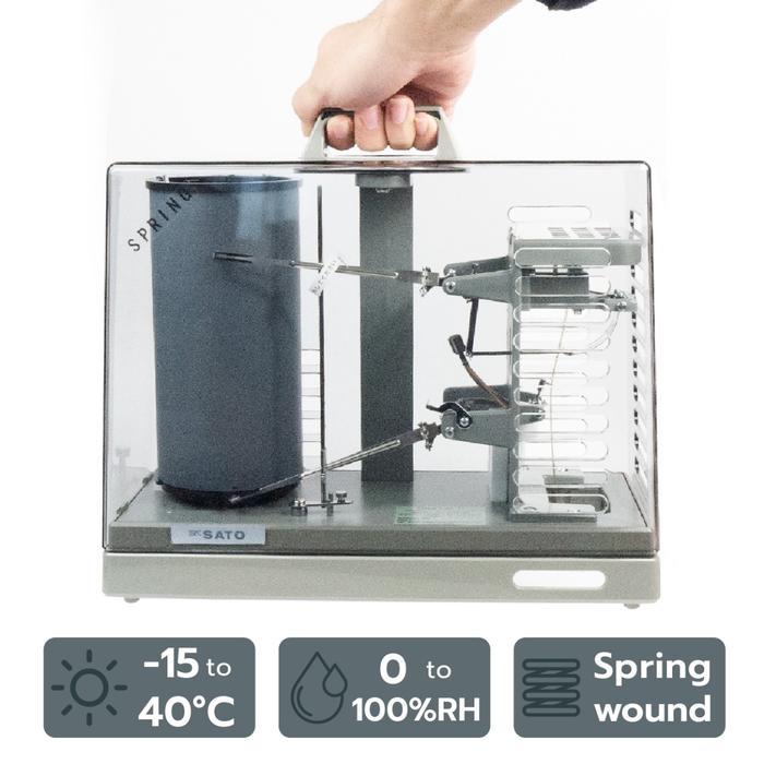 SK Sato NSII-S Sigma II เทอร์โมไฮโกรกราฟ Thermohygrograph (Spring-Wound Type)-photo1