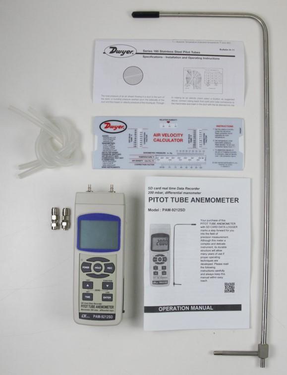 Lutron PAM-9212SD เครื่องวัดความเร็วลม แบบ Pitot Tube-photo5