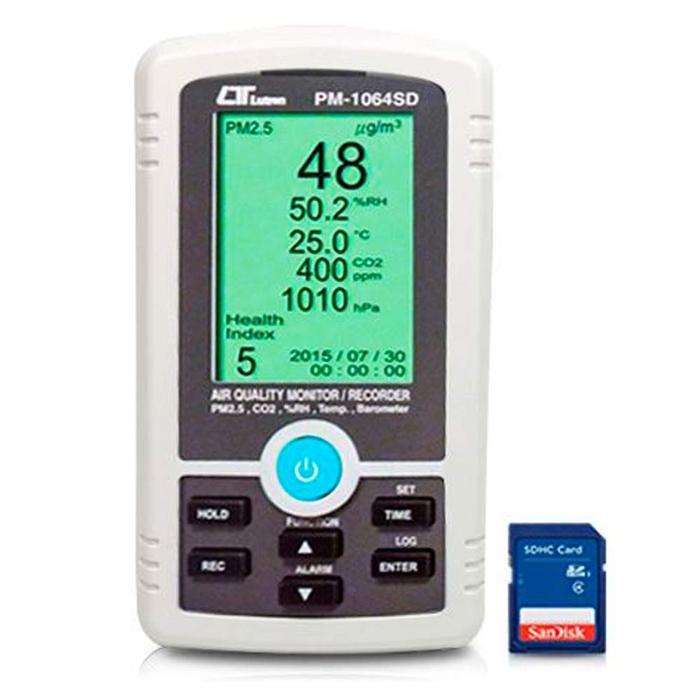 Lutron PM-1064SD เครื่องตรวจสอบคุณภาพอากาศและบันทึกข้อมูล 5in1 | PM2.5-photo0