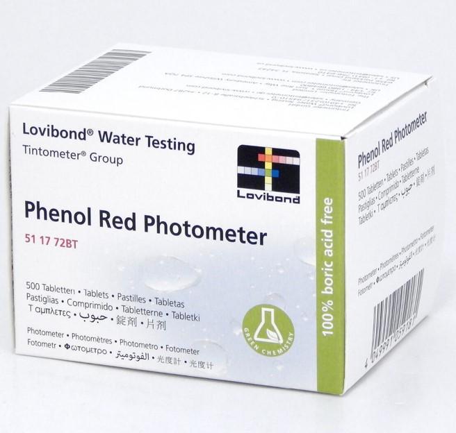 Lovibond RE-511772BT Phenol Red/Photometer, pH value (500 เม็ด/Box)-photo0
