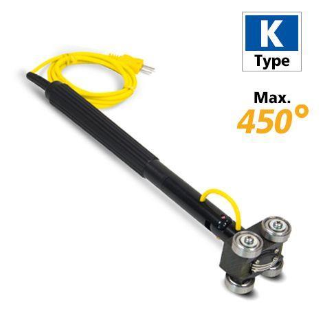 Rixen RSK-02 โพรบวัดอุณหภูมิพื้นผิว Stainless Bearing Wheel Max.450℃ (Type K)-photo0