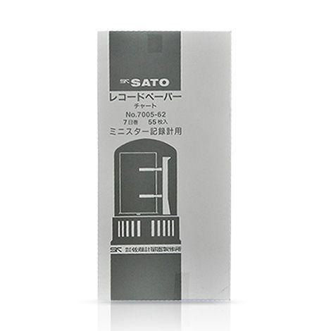 SK Sato SK-7005-62 7 Day Chart สำหรับ Mini-Star Thermohygrograph-photo0