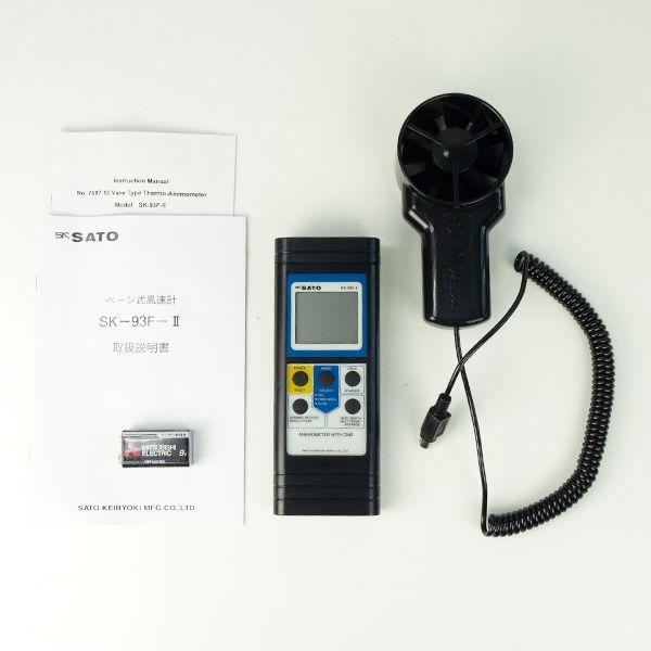 SK Sato SK-93F-II Vane Type Anemometer เครื่องวัดความเร็วลมแบบใบพัด-photo2