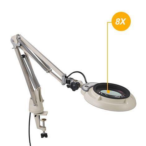 Otsuka SKKL-CF-8X โคมไฟแว่นขยาย (Compact Free-Arm Illuminated Magnifier) | ขยาย 8 เท่า