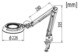 Otsuka SKKL-CF-8X โคมไฟแว่นขยาย (Compact Free-Arm Illuminated Magnifier) | ขยาย 8 เท่า-small-photo1