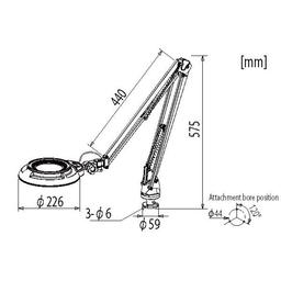 Otsuka SKKL-FD-3X โคมไฟแว่นขยาย LED illuminated magnifier (ขยาย3เท่า)-small-photo1