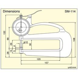 TECLOCK SM-114 ไดอัลเกจวัดความหนา 10mm-small-photo1
