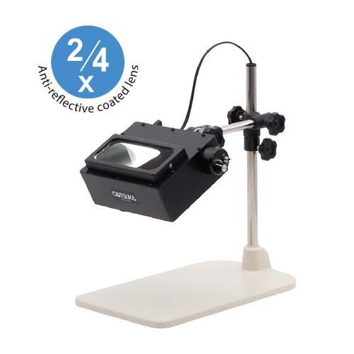 Otsuka Surflight SL130B โคมไฟแว่นขยายสำหรับดูรายละเอียดด้านในชิ้นงานขนาดเล็ก (LED coaxial lighting magnifier) | Table stand type-photo0