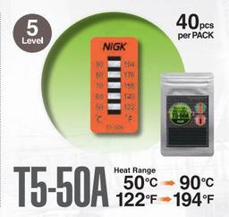 NiGK รุ่น T5-50A แถบวัดอุณหภูมิแบบ Irreversible (5 Point) | (50 to 90℃)-small-photo2