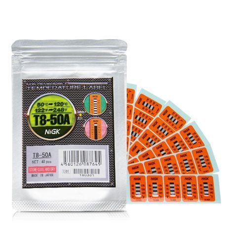 NiGK รุ่น T8-50A แถบวัดอุณหภูมิแบบ Irreversible (8 Point) | 50 To 120°C (Pack of 40pcs)-photo0