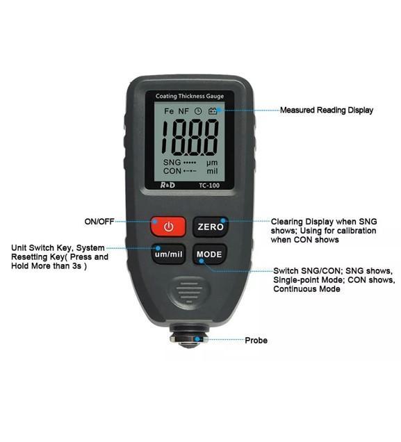TC-100 Coating Thickness Gage เครื่องวัดความหนาผิวเคลือบ-photo1