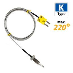 Rixen TK-01 โพรบวัดอุณหภูมิชนิดเกลียว Max.220℃ (Type K)-small-photo0