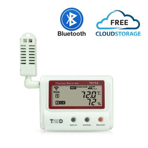 T&D TR-72A เครื่องบันทึกอุณหภูมิและความชื้นแบบไร้สาย 30,000 Data/Ch | Wifi & Bluetooth-photo0