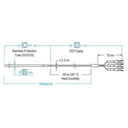 TND TR-8200 โพรบวัดอุณหภูมิ Pt100 Waterproof Type (Made to order)-small-photo0
