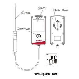 Ebro TTX-200 เครื่องวัดอุณหภูมิอาหาร Type-T HACCP (IP65) | Max.199°C-small-photo3