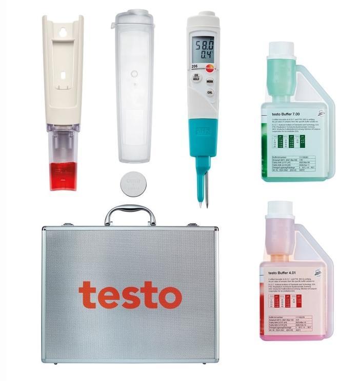 Starter set Testo 206-pH2 - pH/temperature measuring instrument for semi-solid media-photo1