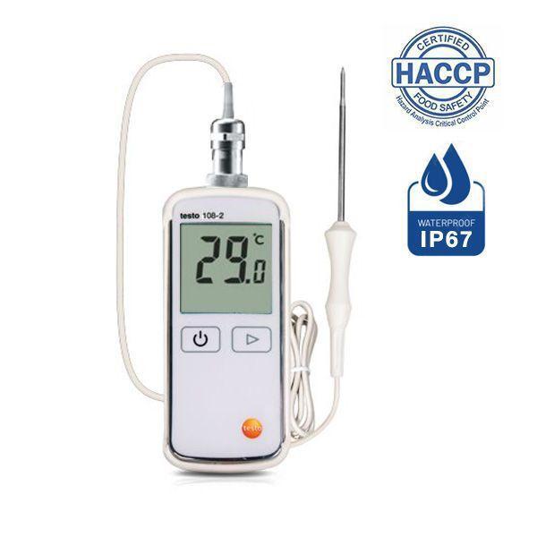 Testo 108-2 เครื่องวัดอุณหภูมิอาหาร HACCP (IP67) | Max.300℃-photo0