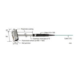 Anritsu U-231K-00-D0-1-TC1-ASP โพรบวัดอุณหภูมิพื้นผิว | Max.250°C(Type K)-small-photo0