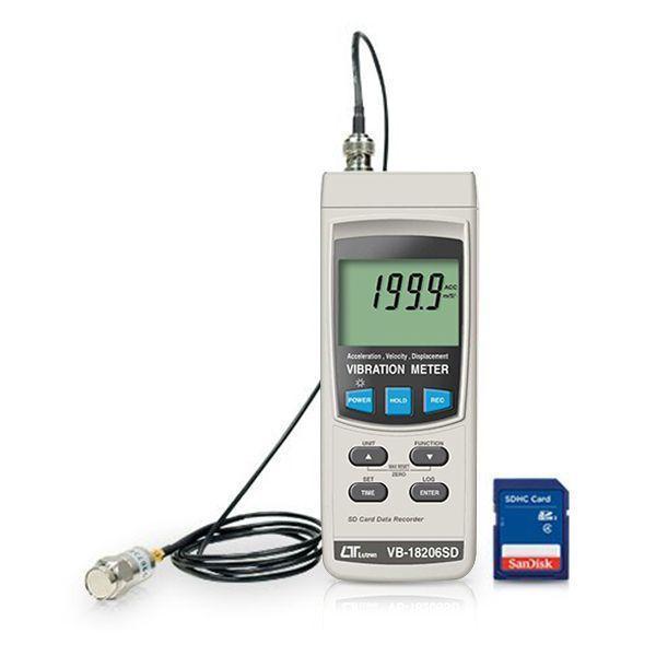Lutron VB-18206SD เครื่องวัดความสั่นสะเทือน | SD Card
