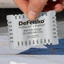 DeFelsko Wet Film Gage หวีเช็คความหนาผิวเคลือบ | 4-Sided: 25–2,000 Μicrons-small-photo1