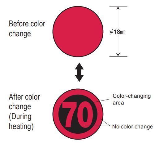 NiGK WR-45 แถบวัดอุณหภูมิแบบ Reversible Single Temp | 45°C | 120pcs/ 1pack-photo2