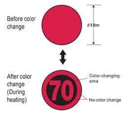 NiGK WR-45 แถบวัดอุณหภูมิแบบ Reversible Single Temp | 45°C | 120pcs/ 1pack-small-photo2