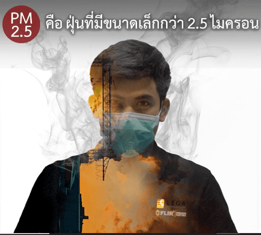 ฝุ่นละอองPM2.5(Particulate matter with diameter of less than 2.5 micron)