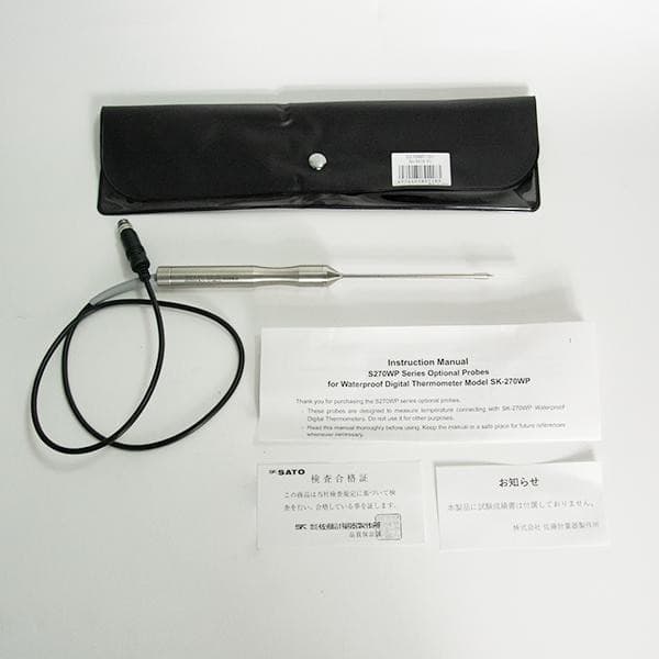 SK Sato S270WP-01 โพรบวัดอุณหภูมิกันน้ำรุ่นมาตรฐาน (Pointed End-Waterproof) | Cable 0.7 M image