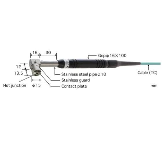 Anritsu A-234E-00-1-TC1-ASP โพรบวัดอุณหภูมิพื้นผิว | Max.500 °C(Type E) image