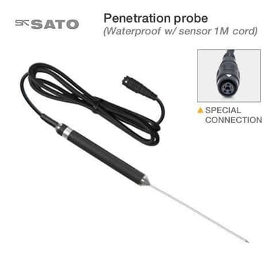 SK Sato SWPII-04M โพรบวัดอุณหภูมิปลายแหลม (Pointed end-Waterproof) | Cable 1m