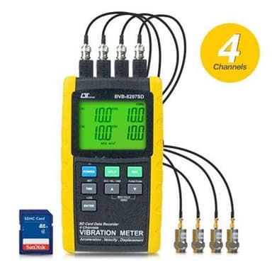 Lutron BVB-8207SD เครื่องวัดและบันทึกความสั่นสะเทือน 4 Channels | SD Card