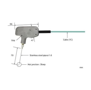 Anritsu BT-72K-TC1-ANP โพรบวัดอุณหภูมิื Needle Type Probes Max.300 °C (Type K)